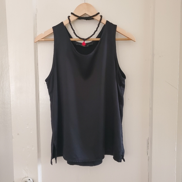 Vintage Tesori Silk Tank, Black - Picture 2 of 5